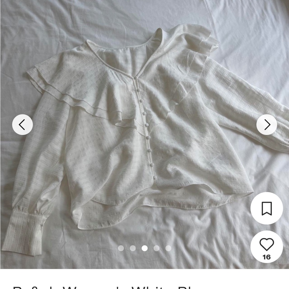 ba&sh White Ruffled Blouse - Picture 9 of 9